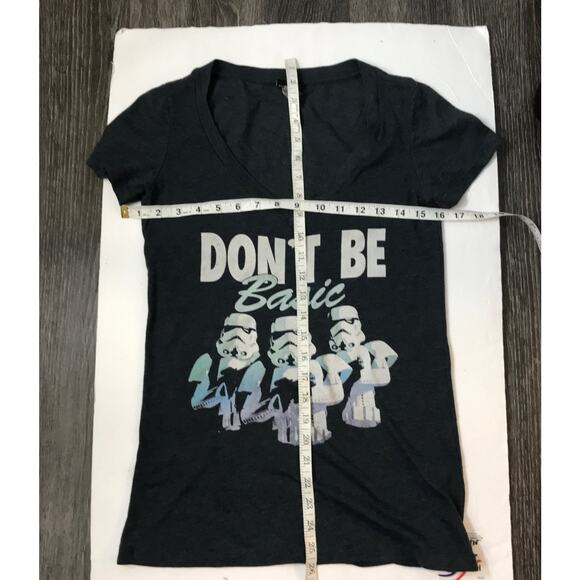 Star Wars Don’t Be Basic Graphic Short Sleeve T-Shirt S Movies Force Casual Cons - Picture 6 of 7